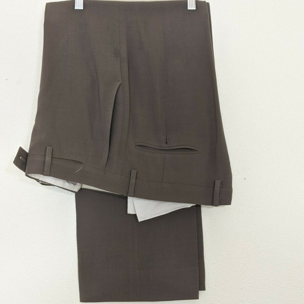 VERSACE Flat Front Men's Dress Pants Beige SZ 36 (I1)